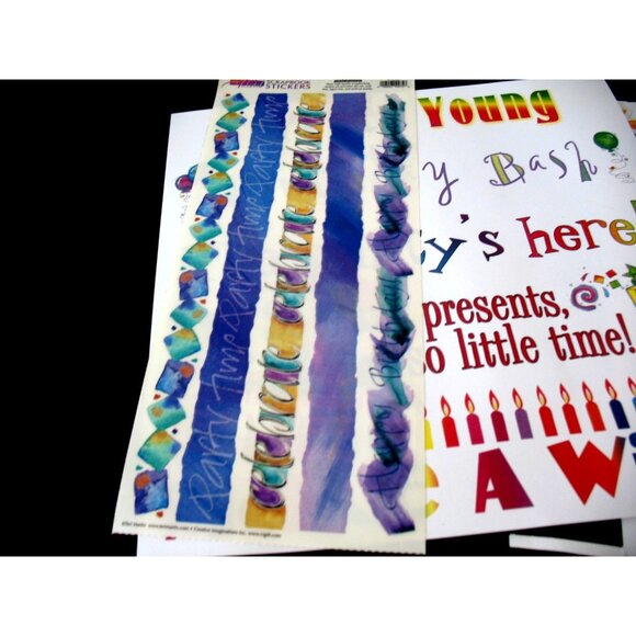 Creative Memories and more CELEBRATE Stickers (Party, Birthday,) Gr Lengths - Picture 5 of 15